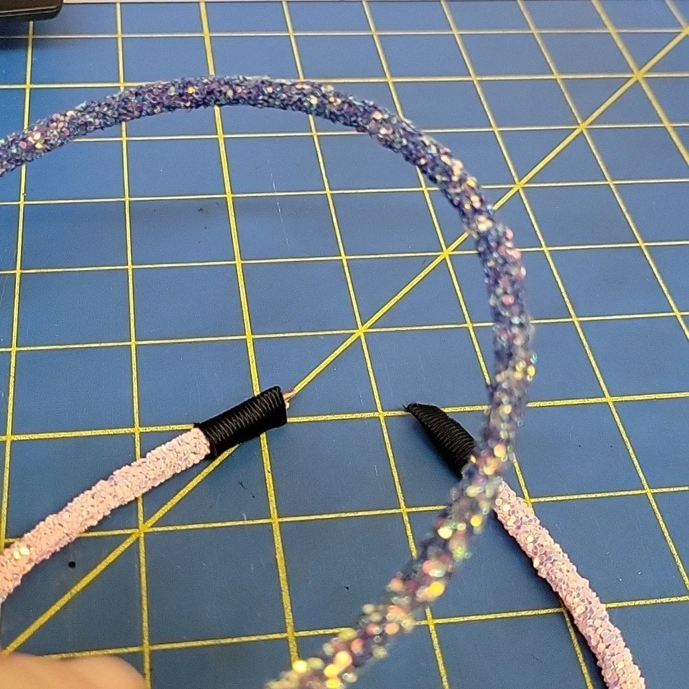 Glittery Thin Headband Set of 5 - Multicolor #8
